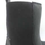 Rick Owens DRKSHDW Abstract Beatle Boots Black Faux Leather Size 37.5 D