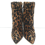 Chloe Gosselin Maud Ankle Boots Leopard Print Velvet Size 38.5 NEW