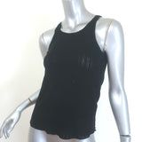 Doen Seine pointelle tank top, black cotton, size M — authentic pre-owned luxury piece in excellent condition