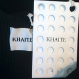 Khaite Nina Midi Dress Black Ribbed Knit Size Medium NEW