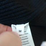 Khaite Nina Midi Dress Black Ribbed Knit Size Medium NEW