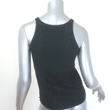 Doen Seine pointelle tank top in black cotton, size M, pre-owned and gently worn, authentic luxury designer piece.