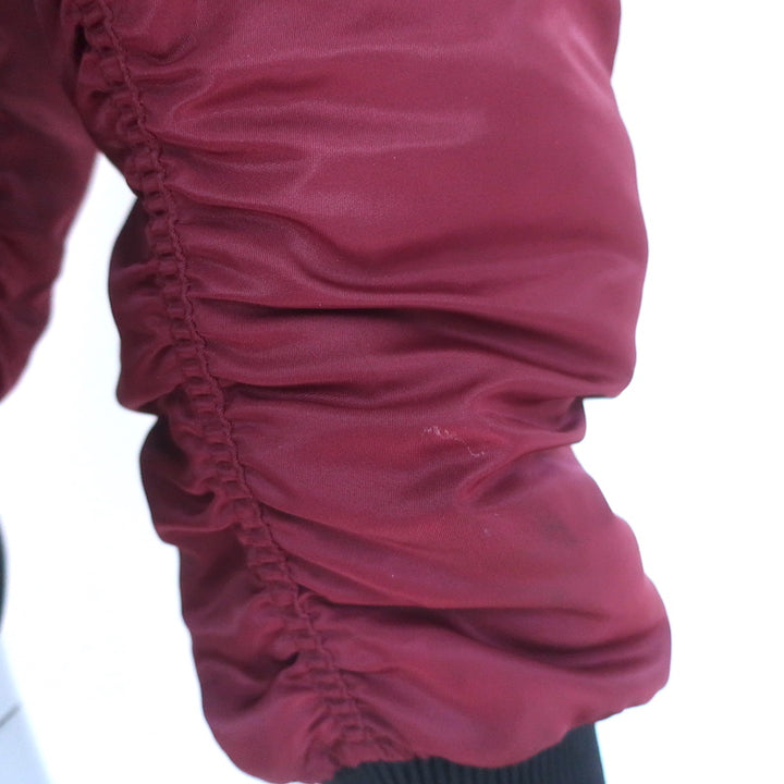 ACNE Studios Clea Bomber Jacket Burgundy Size 34