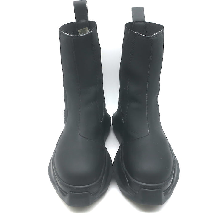 Rick Owens DRKSHDW Abstract Beatle Boots Black Faux Leather Size 37.5 D