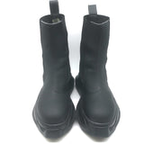 Rick Owens DRKSHDW Abstract Beatle Boots Black Faux Leather Size 37.5 D