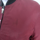 ACNE Studios Clea Bomber Jacket Burgundy Size 34