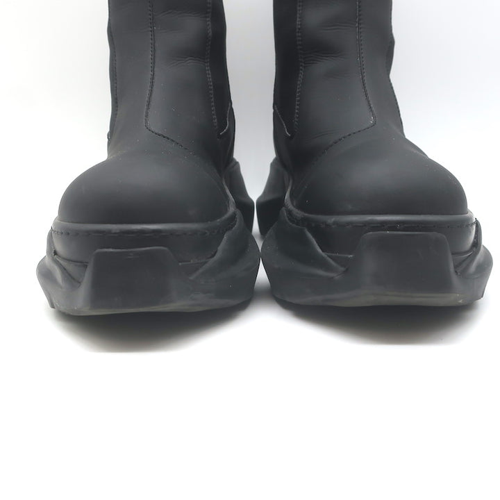 Rick Owens DRKSHDW Abstract Beatle Boots Black Faux Leather Size 37.5 D