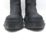 Rick Owens DRKSHDW Abstract Beatle Boots Black Faux Leather Size 37.5 D
