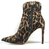 Chloe Gosselin Maud Ankle Boots Leopard Print Velvet Size 38.5 NEW