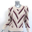 Isabel Marant Etoile Puff Sleeve Sweater Glenny Rosewood Chevron Knit Size 40