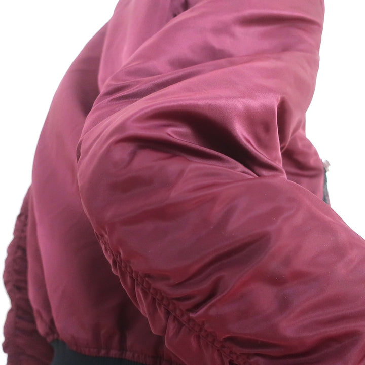 ACNE Studios Clea Bomber Jacket Burgundy Size 34