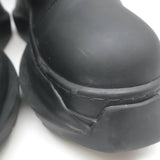 Rick Owens DRKSHDW Abstract Beatle Boots Black Faux Leather Size 37.5 D
