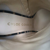 Chloe Gosselin Maud Ankle Boots Leopard Print Velvet Size 38.5 NEW