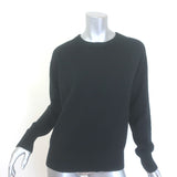 White + Warren cashmere raglan sweater in black, authentic pre-owned luxury piece, gently worn, size M