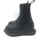 Rick Owens DRKSHDW Abstract Beatle Boots Black Faux Leather Size 37.5 D