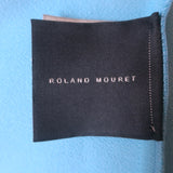 Roland Mouret Striped-Band Asymmetric Sheath Dress Blue Stretch Crepe Size US 6