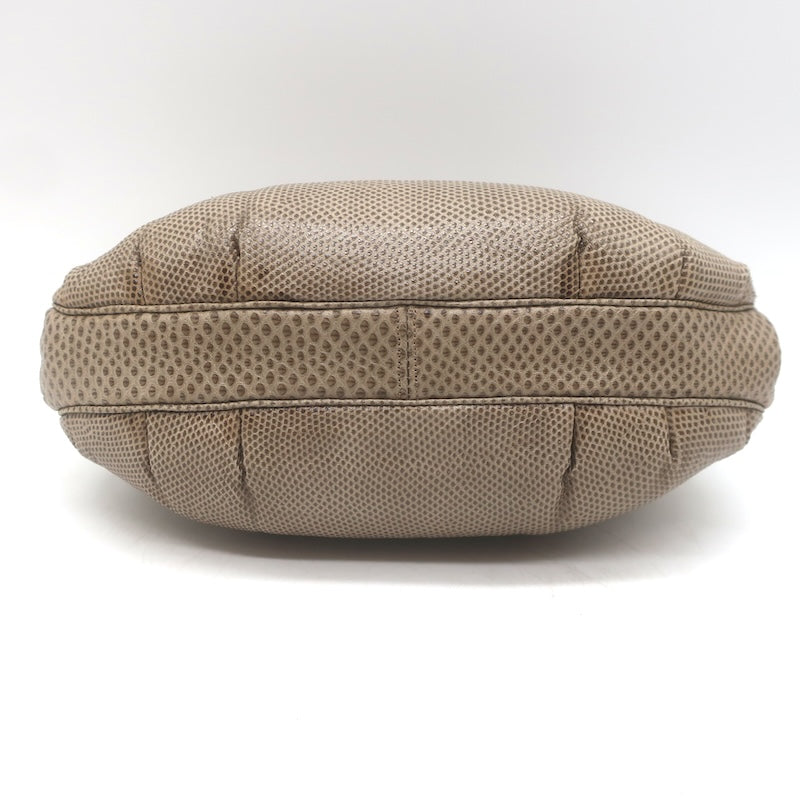 Vintage Judith Leiber Tigers Eye Clutch Taupe Karung Snakeskin Crossbody Bag