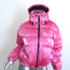 Moncler Moselotte Metallic Hooded Down Puffer Jacket Pink Size 2