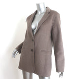 Jenni Kayne Blazer Taupe Wool-Cashmere Size Medium Two-Button Jacket