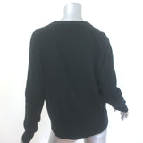 White + Warren cashmere raglan sweater in black, authentic pre-owned luxury, size M