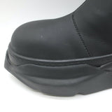 Rick Owens DRKSHDW Abstract Beatle Boots Black Faux Leather Size 37.5 D