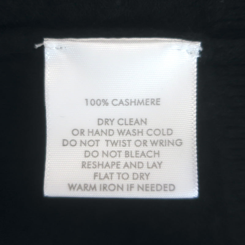 Authentic White + Warren cashmere raglan sweater, black, size Medium — pre-owned, gently worn luxury knit.