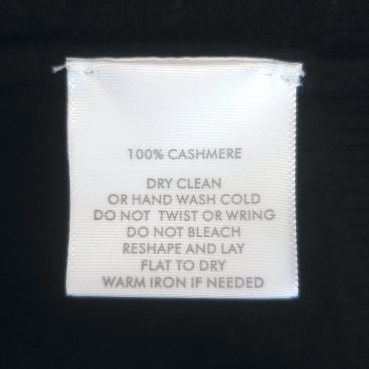 Authentic White + Warren cashmere raglan sweater, black, size Medium — pre-owned, gently worn luxury knit.