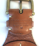 Ralph Lauren Wide Rope Belt Brown Leather Size Medium