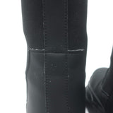 Rick Owens DRKSHDW Abstract Beatle Boots Black Faux Leather Size 37.5 D
