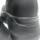 Rick Owens DRKSHDW Abstract Beatle Boots Black Faux Leather Size 37.5 D