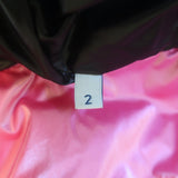 Moncler Moselotte Metallic Hooded Down Puffer Jacket Pink Size 2