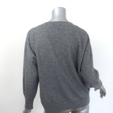 Equipment Melanie cashmere crewneck sweater in gray, authentic pre-owned luxury knit, size M