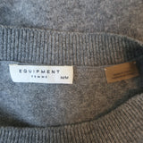 Equipment Melanie cashmere crewneck sweater, gray; authentic pre-owned luxury, gently worn, size M