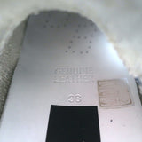 Golden Goose Slide High Top Sneakers Navy Suede & Croc-Embossed Leather Size 38