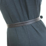 Vintage Chanel CC Turn Lock Belt Black Caviar Leather Size 75 US 30
