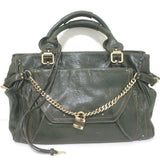 Chloe Large Paddington Capsule Tote Dark Green Leather Shoulder Bag