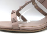 Valentino Rockstud Caged Sandals Poudre Leather Size 39 Ankle Strap Heels
