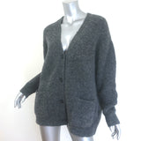 Jenni Kayne boucle cocoon cardigan in dark gray alpaca-blend, size XS, authentic pre-owned luxury piece