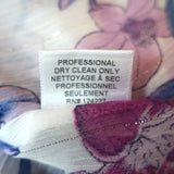 MISA Top Livia Metallic Floral Print Size Medium Ruffle Sleeve Blouse NEW