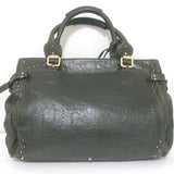 Chloe Large Paddington Capsule Tote Dark Green Leather Shoulder Bag