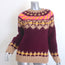 Tory Burch Fair Isle Pullover Sweater Purple Wool Size Small