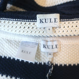 Kule Striped Knit Camille Tank & Agnes Shorts Set Ivory/Navy Size Small/Medium