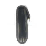 Yves Saint Laurent Small Envelope Clutch Gunmetal Metallic Leather