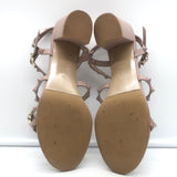 Valentino Rockstud Caged Sandals Poudre Leather Size 39 Ankle Strap Heels