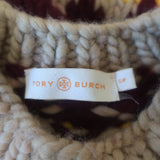 Tory Burch Fair Isle Pullover Sweater Purple Wool Size Small
