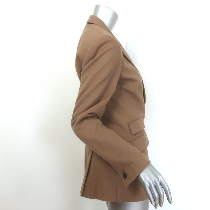 Rag &amp; Bone Duke double-breasted blazer in camel wool-blend, size 6 — pre-owned, authentic designer piece