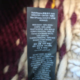 Tory Burch Fair Isle Pullover Sweater Purple Wool Size Small