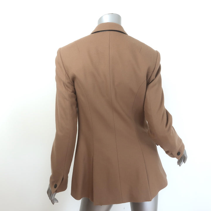 Rag &amp; Bone Duke double-breasted blazer, camel wool-blend, size 6, pre-owned, gently worn, authentic luxury