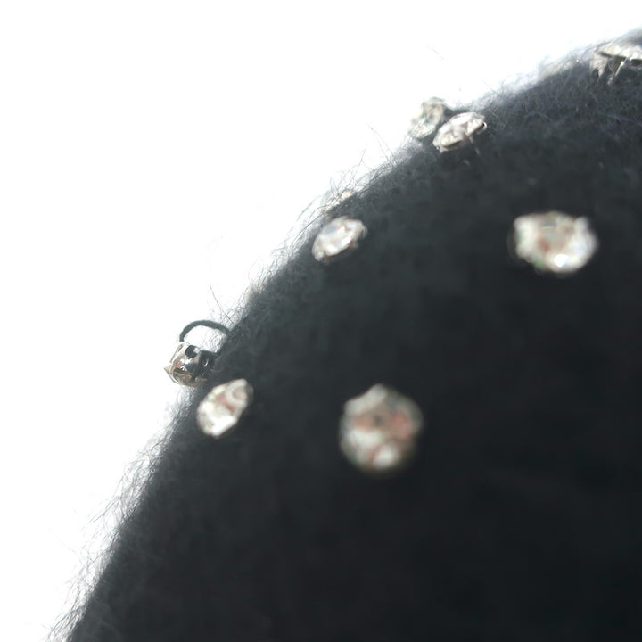 Retrofete Astra Crystal-Embellished Brushed Knit Sweater Black Size Medium
