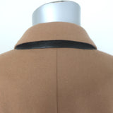 Rag & Bone double-breasted Duke blazer in camel wool-blend, authentic pre-owned luxury with padded shoulders.